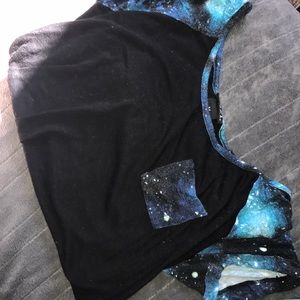 Galaxy Slight Crop Short Sleeve Shirt